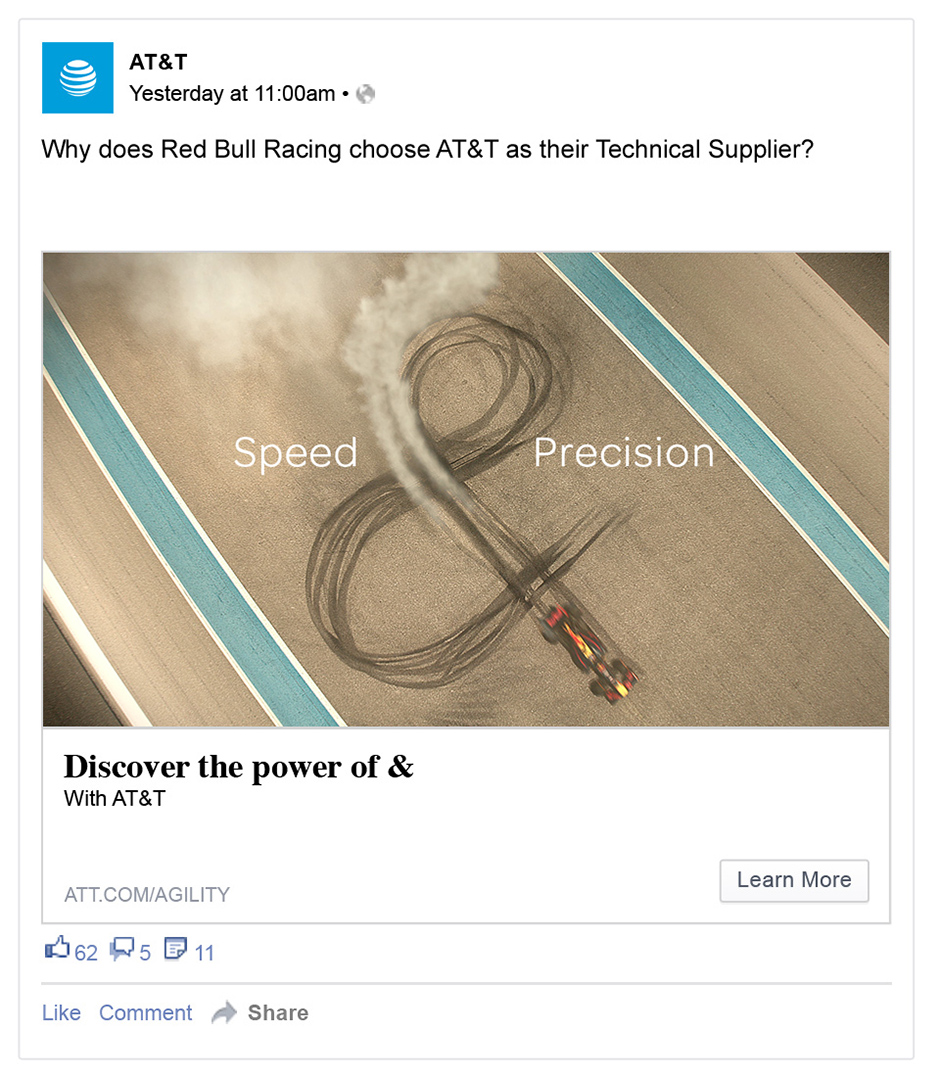 AT&T Business x Red Bull Racing 'Speed & Precision' Facebook video unit